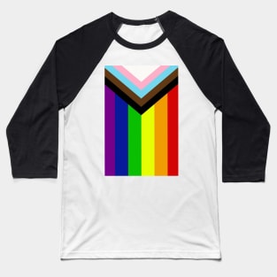 LGBTQ+ flag (vertical) Baseball T-Shirt